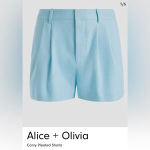 Alice + Olivia light blue linen shorts. Size 4.